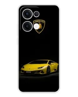 Чехол для OPPO Reno 13 5G с картинкой «Lamborghini желтый акцент»