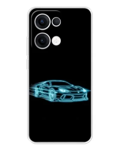 Чехол для OPPO Reno 13 5G с картинкой «Неоновый контур Lamborghini» Чехол для OPPO Reno 13 5G с картинкой «Неоновый контур Lamborghini»