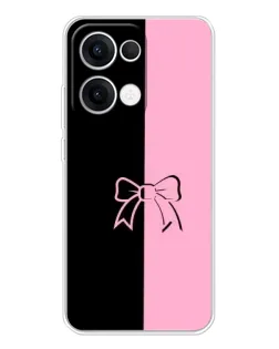 Чехол для OPPO Reno 13 5G с картинкой «Половинки банта»