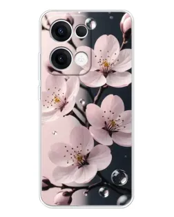 Чехол для OPPO Reno 13 5G с картинкой «Нежная сакура и капли» Чехол для OPPO Reno 13 5G с картинкой «Нежная сакура и капли»