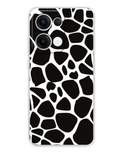 Чехол для OPPO Reno 13 5G с картинкой «Черно-белый жираф»