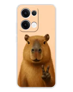 Чехол для OPPO Reno 13 5G с картинкой «Капибара виктория»