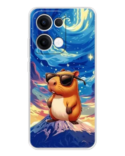Чехол для OPPO Reno 13 5G с картинкой «Капибара Ван Гога» Чехол для OPPO Reno 13 5G с картинкой «Капибара Ван Гога»
