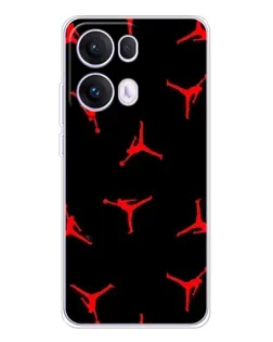 Чехол для OPPO Reno 13 Pro 5G с картинкой «Jordan Red Pattern»