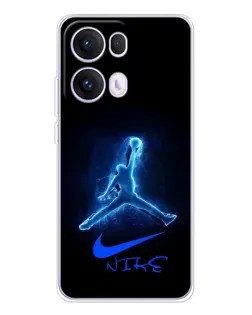 Чехол для OPPO Reno 13 Pro 5G с картинкой «Jordan Neon Blue»