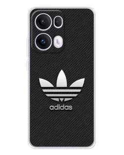 Чехол для OPPO Reno 13 Pro 5G с картинкой «Adidas Карбоновая текстура»