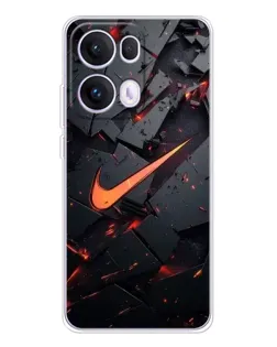 Чехол для OPPO Reno 13 Pro 5G с картинкой «Nike — эффект разломов» Чехол для OPPO Reno 13 Pro 5G с картинкой «Nike — эффект разломов»