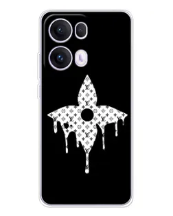 Чехол для OPPO Reno 13 Pro 5G с картинкой «Цветочная монограмма»