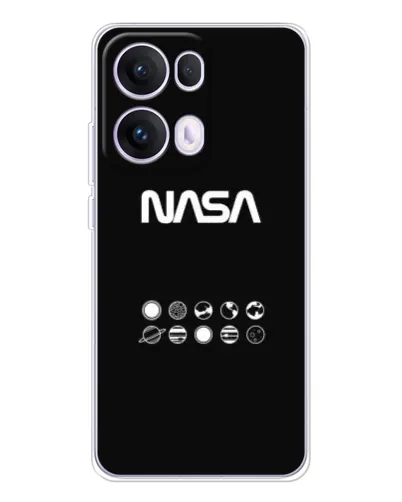 Чехол для OPPO Reno 13 Pro 5G с картинкой «NASA — технический принт» Чехол для OPPO Reno 13 Pro 5G с картинкой «NASA — технический принт»