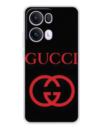Чехол для OPPO Reno 13 Pro 5G с картинкой «Gucci — красный логотип»