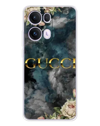 Чехол для OPPO Reno 13 Pro 5G с картинкой «Абстрактные цветы Gucci»