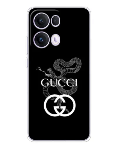 Чехол для OPPO Reno 13 Pro 5G с картинкой «Gucci — серебряная змея»