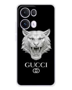 Чехол для OPPO Reno 13 Pro 5G с картинкой «Gucci — серебряный лев» Чехол для OPPO Reno 13 Pro 5G с картинкой «Gucci — серебряный лев»