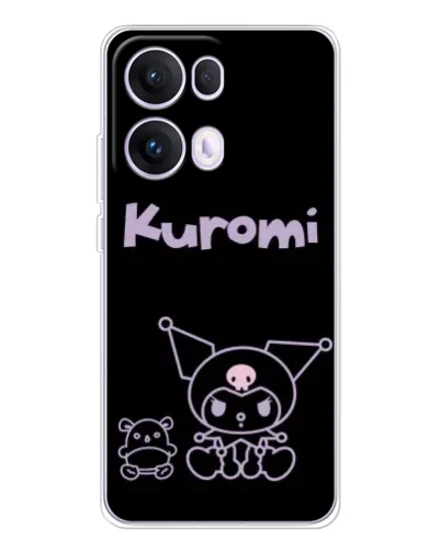 Чехол для OPPO Reno 13 Pro 5G с картинкой «Kuromi — черный минимализм» Чехол для OPPO Reno 13 Pro 5G с картинкой «Kuromi — черный минимализм»