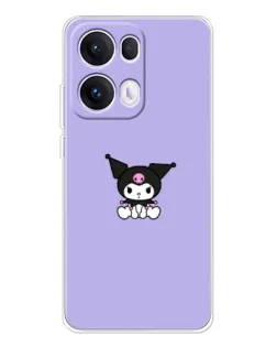 Чехол для OPPO Reno 13 Pro 5G с картинкой «Kuromi — фиолетовый минимализм»