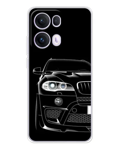 Чехол для OPPO Reno 13 Pro 5G с картинкой «Темный силуэт BMW»