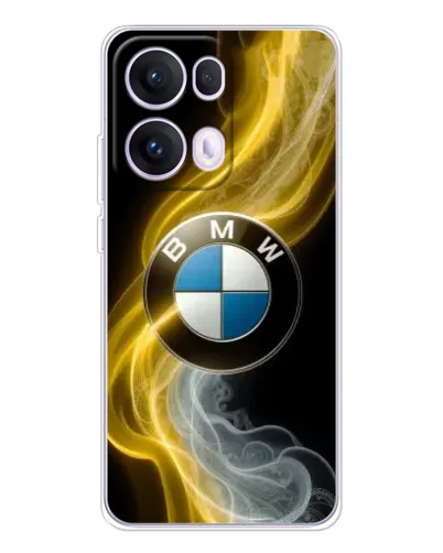 Чехол для OPPO Reno 13 Pro 5G с картинкой «Золотистый дым BMW»