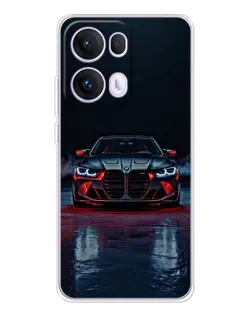 Чехол для OPPO Reno 13 Pro 5G с картинкой «BMW на мокрой дороге»
