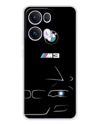 Чехол для OPPO Reno 13 Pro 5G с картинкой «Минималистичный принт BMW M3»