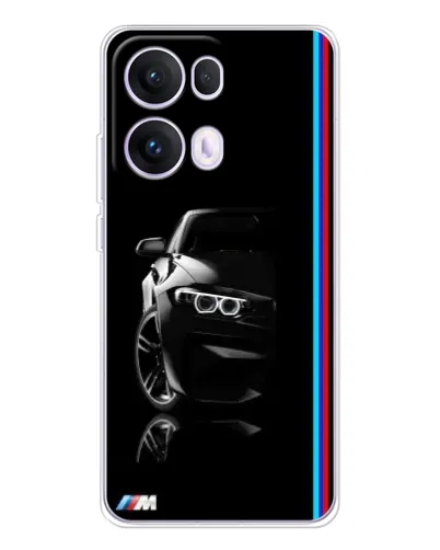 Чехол для OPPO Reno 13 Pro 5G с картинкой «Силуэт BMW в темноте»