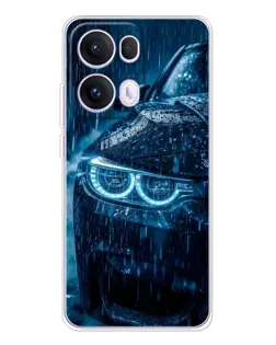 Чехол для OPPO Reno 13 Pro 5G с картинкой «BMW под дождем»