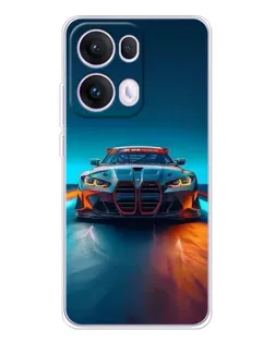 Чехол для OPPO Reno 13 Pro 5G с картинкой «BMW — огни неона»