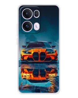 Чехол для OPPO Reno 13 Pro 5G с картинкой «BMW — золотая эмблема»