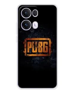 Чехол для OPPO Reno 13 Pro 5G с картинкой «PUBG — золотой логотип»