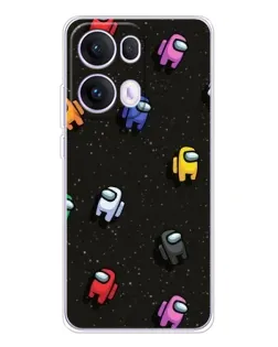 Чохол для OPPO Reno 13 Pro 5G з картинкою «Космічний патерн Among Us»