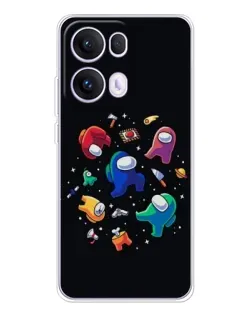 Чехол для OPPO Reno 13 Pro 5G с картинкой «Among Us космос»