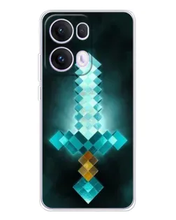 Чехол для OPPO Reno 13 Pro 5G с картинкой «Алмазный меч неон»