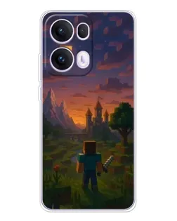 Чехол для OPPO Reno 13 Pro 5G с картинкой «Стив у башни»