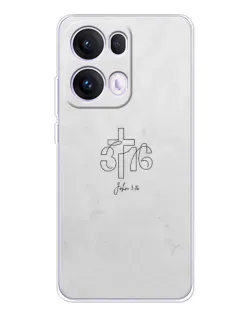 Чохол для OPPO Reno 13 Pro 5G з картинкою «Івана 3:16 Хрест»