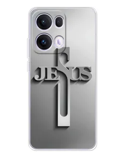 Чохол для OPPO Reno 13 Pro 5G з картинкою «Металевий хрест Jesus» Чохол для OPPO Reno 13 Pro 5G з картинкою «Металевий хрест Jesus»