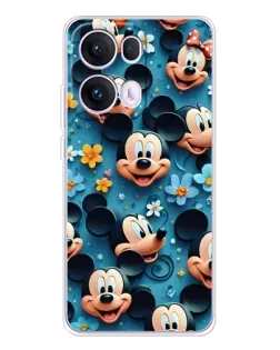 Чехол для OPPO Reno 13 Pro 5G с картинкой «Паттерн Микки и Минни»