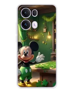 Чехол для OPPO Reno 13 Pro 5G с картинкой «Микки в мастерской»