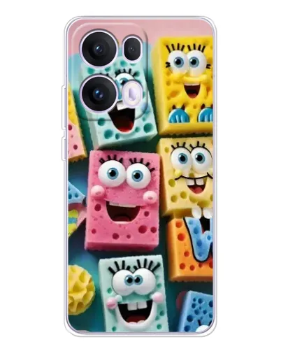 Чехол для OPPO Reno 13 Pro 5G с картинкой «Цветные губки»