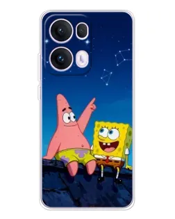 Чохол для OPPO Reno 13 Pro 5G з картинкою «Губка Боб та Патрік вночі» Чохол для OPPO Reno 13 Pro 5G з картинкою «Губка Боб та Патрік вночі»
