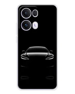 Чехол для OPPO Reno 13 Pro 5G с картинкой «Силуэт Tesla Night» Чехол для OPPO Reno 13 Pro 5G с картинкой «Силуэт Tesla Night»
