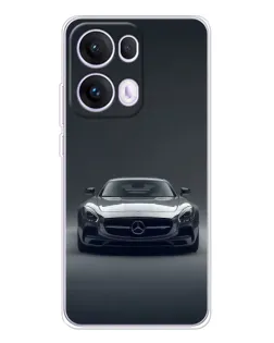 Чехол для OPPO Reno 13 Pro 5G с картинкой «Mercedes на черном»