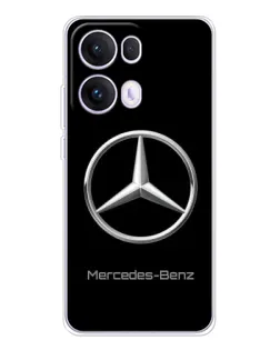 Чехол для OPPO Reno 13 Pro 5G с картинкой «Mercedes Silver Logo»