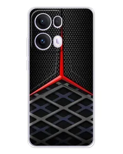Чехол для OPPO Reno 13 Pro 5G с картинкой «Mercedes Carbon Grid»