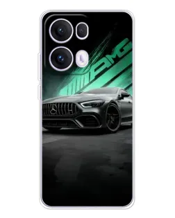 Чехол для OPPO Reno 13 Pro 5G с картинкой «Темный Mercedes AMG»