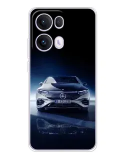 Чехол для OPPO Reno 13 Pro 5G с картинкой «Ночной Mercedes EQ»