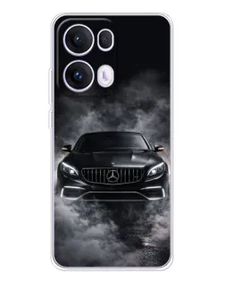 Чехол для OPPO Reno 13 Pro 5G с картинкой «Mercedes в дыму»