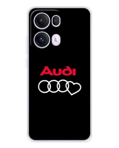Чехол для OPPO Reno 13 Pro 5G с картинкой «Логотип Audi Heart»