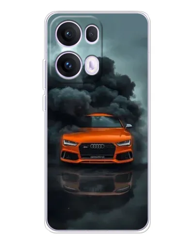 Чехол для OPPO Reno 13 Pro 5G с картинкой «Audi в облаках дыма»