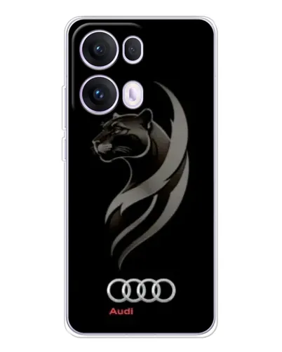 Чехол для OPPO Reno 13 Pro 5G с картинкой «Графика — пантера и Audi»