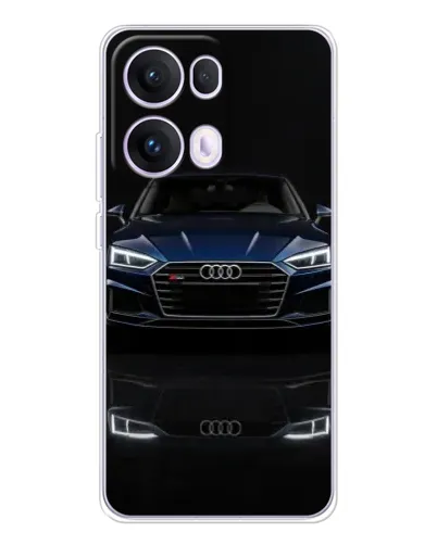 Чехол для OPPO Reno 13 Pro 5G с картинкой «Audi — ночное отражение»