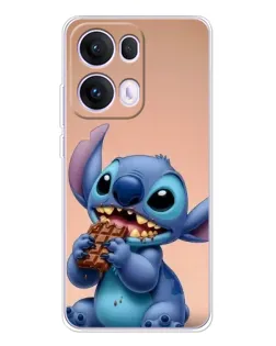 Чехол для OPPO Reno 13 Pro 5G с картинкой «Стич ест шоколад» Чехол для OPPO Reno 13 Pro 5G с картинкой «Стич ест шоколад»
